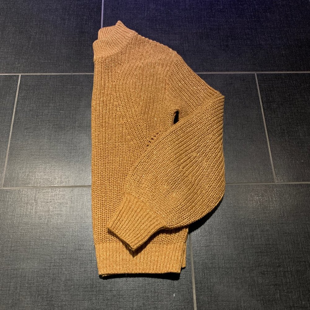 H&M Wide Sleeve Metallic Camel Knit Sweater - Picture 9 of 11